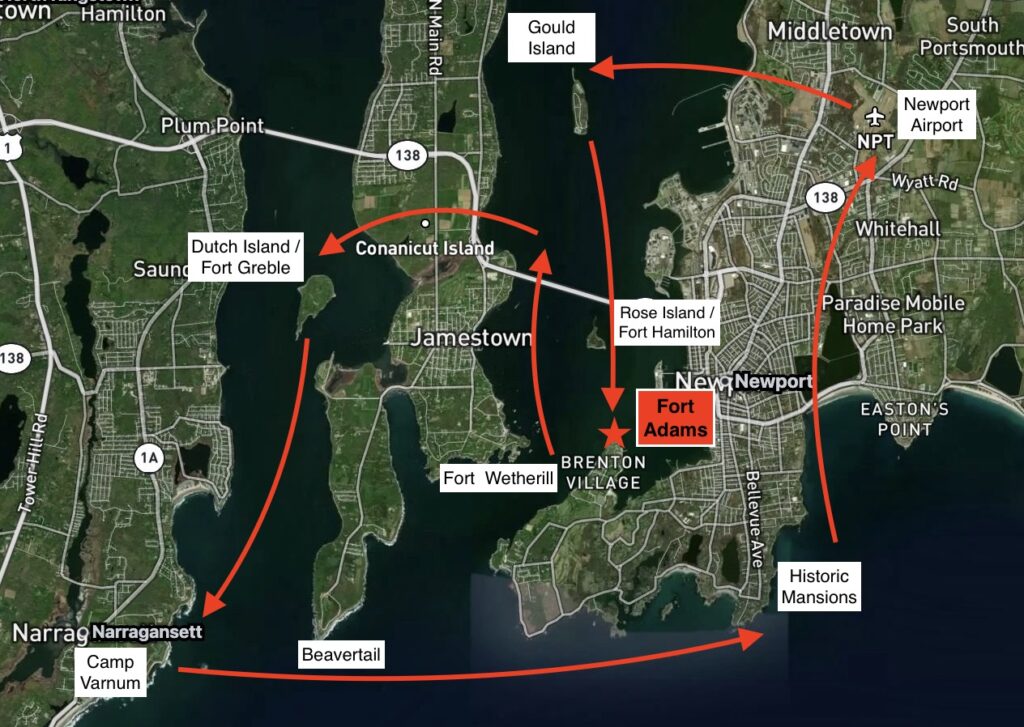 Newport Helicopter Tours map route